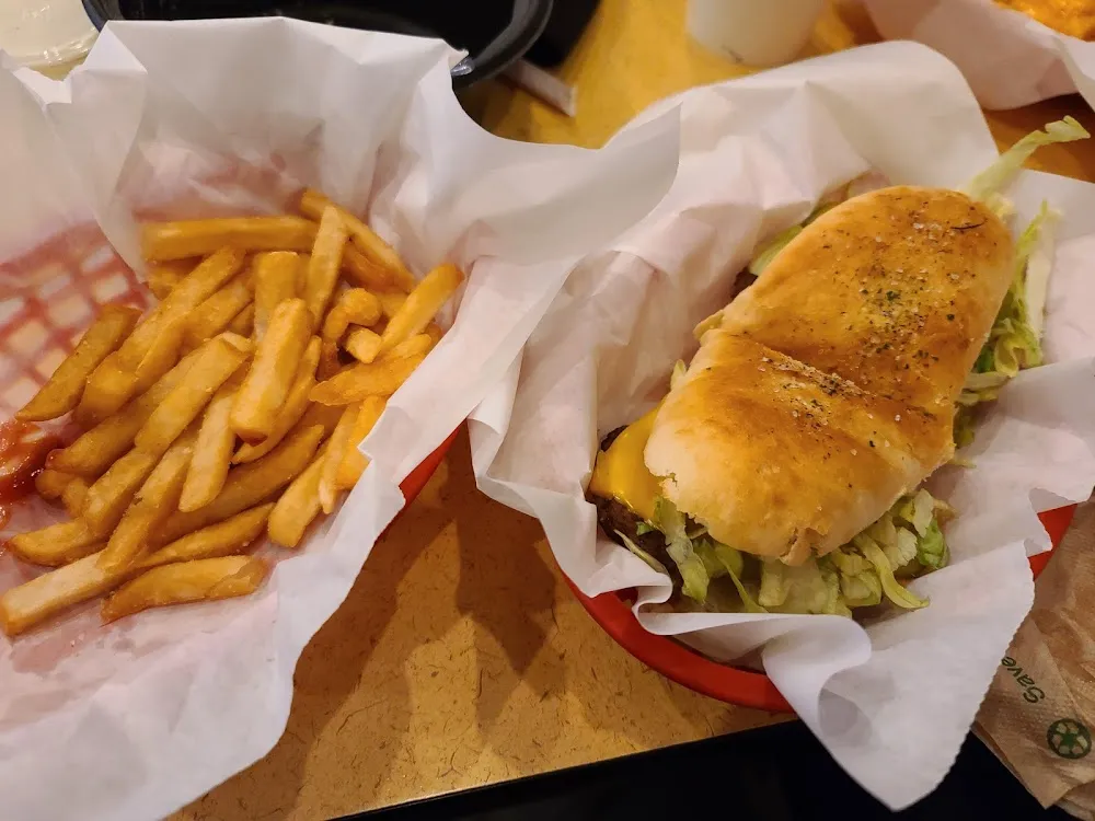 Garlic Cheeseburger and Fries